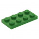 LEGO lapos elem 2x4, zöld (3020)